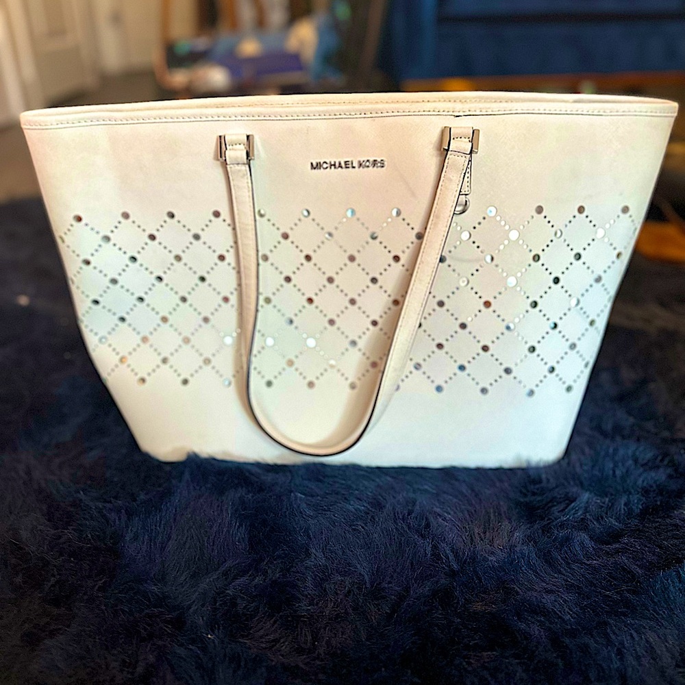 Michael Kors large white tote
